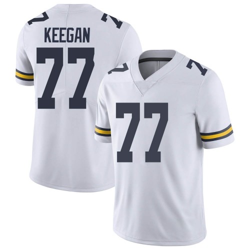 Trevor Keegan Michigan Wolverines Youth NCAA #77 White Limited Brand Jordan College Stitched Football Jersey GRP0854CM